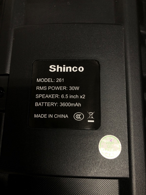 Photo 3 of Shinco Bluetooth Speaker with Party Lights, Powerful Bass and Stereo Sound
