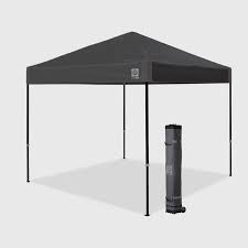 Photo 1 of **FRAME MISSING** E-Z Up® Ambassador Instant Shelter® Outdoor Canopy, 10' x 10', Steel Gray, Assembled Product Width 120"
