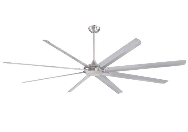 Photo 1 of (Incomplete - Parts Only) Westinghouse Lighting 7224900 Widespan Industrial Ceiling Fan with Remote, 100 Inch, Brushed Nickel
