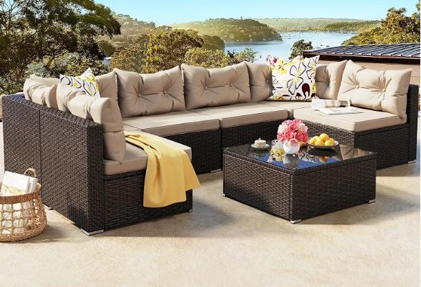 Photo 1 of (Incomplete - Parts Only) YITAHOME 7 Pieces Patio Furniture Set