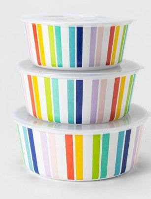 Photo 1 of 3pc Melamine Printed Food Storage Bowl Set - Sun Squad™
**3 PACKS
