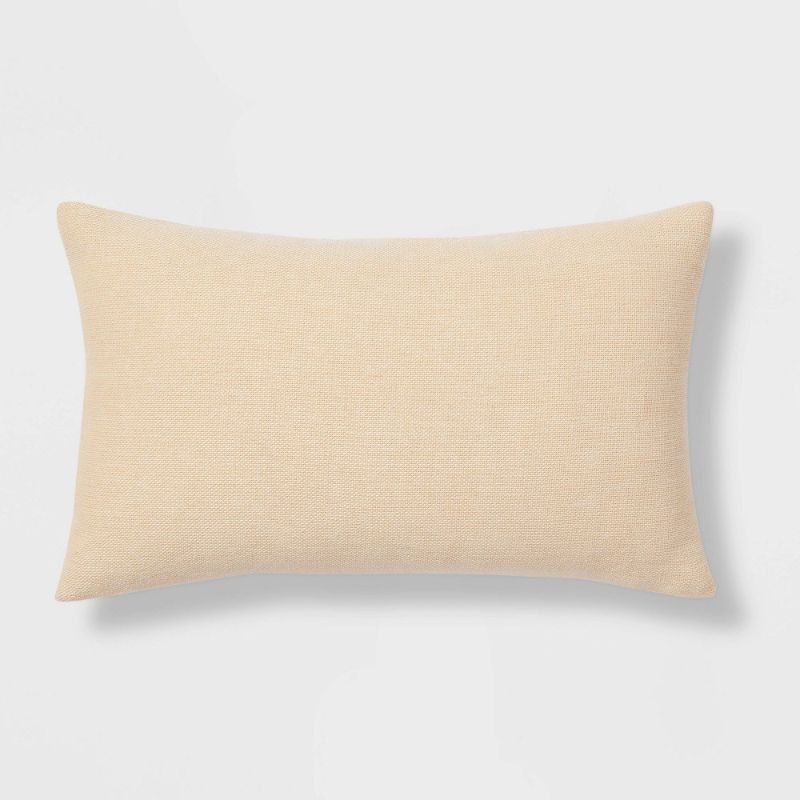 Photo 1 of 12"x20" Chambray Lumbar Throw Pillow - Threshold™
