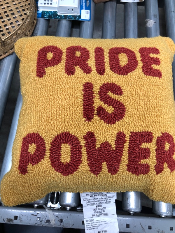 Photo 1 of 16" Indoor Throw Pillow Pride is Power Mustard Yellow - Pride