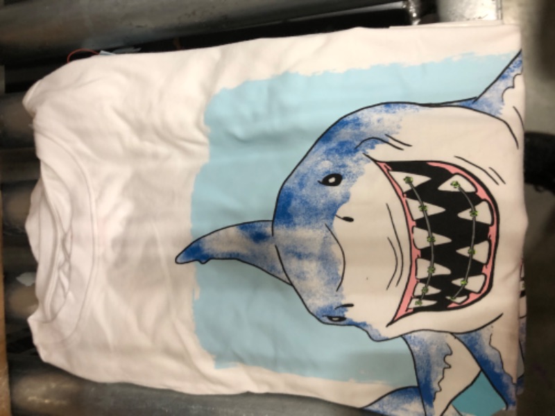 Photo 2 of 3 PACK**Boys' Short Seeve Smiing Shark Graphic T-Shirt - Cat & Jack™ SIZE LARGE
