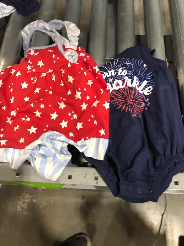 Photo 2 of Baby Girls' 2pk Americana Romper - Cat & Jack™ Navy Blue
Size: 18M
