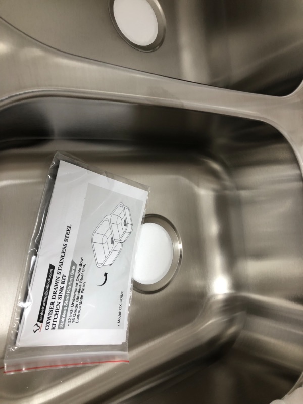 Photo 3 of 
Build Essentials 32" Undermount Double Basin Stainless Steel Kitchen Sink with 50/50 Split