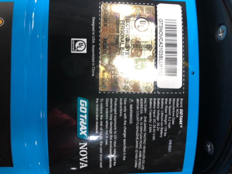 Photo 3 of Gotrax NOVA Hoverboard with 6.5" LED Wheels, Max 3.1 Miles & 6.2mph Power by Dual 200W Motor, LED Fender Light/Headlight?UL2272 Certified & 65.52Wh.
