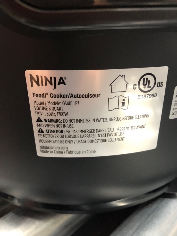 Photo 2 of Ninja Foodi 10-in-1 8 Quart XL Pressure Cooker Air Fryer Multicooker OS401.
