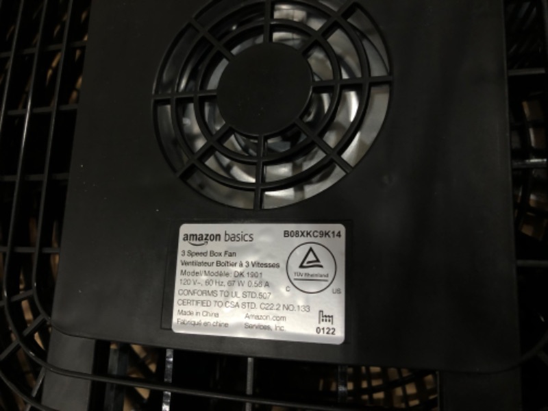 Photo 3 of -Speed Box Fan, Black