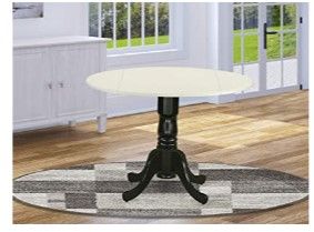 Photo 1 of (*MISSING 3 LEGS AND ROUND TABLE *)  East West Furniture Round Table SHK-BLK-P Black Finish