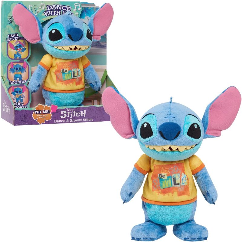 Photo 1 of Disney Dance & Groove Stitch Feature Plush Plush Animated Toy, Ages 3 Up, by Just Play
