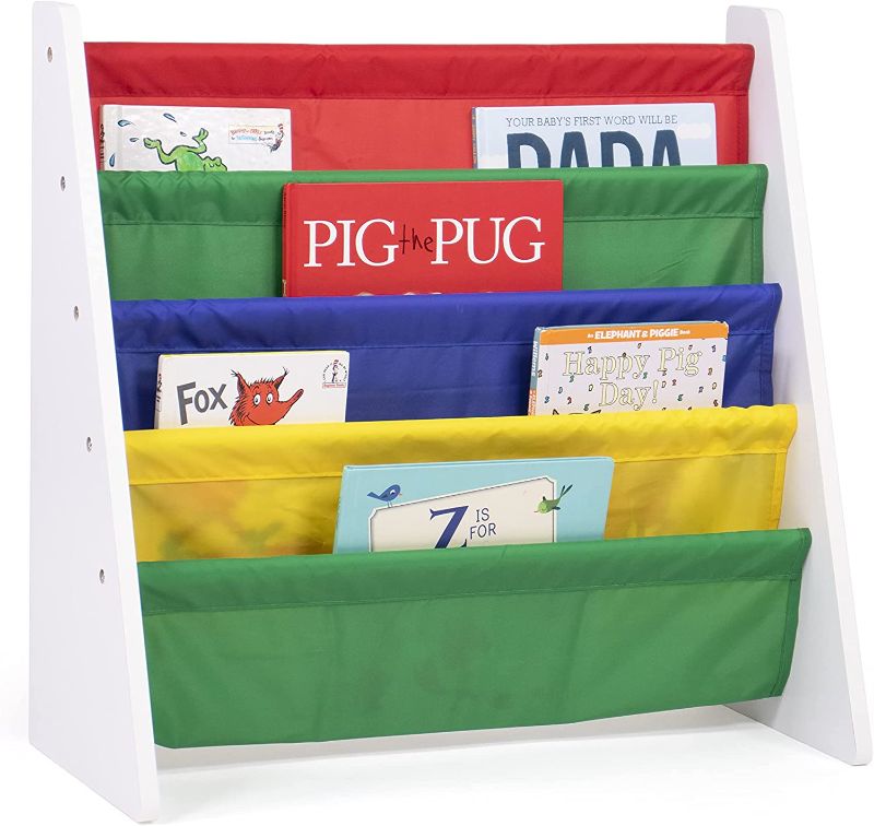 Photo 1 of **ONLY THE SIDES** Humble Crew, White/Primary Kids Book Rack Storage Bookshelf-4 Tiers
