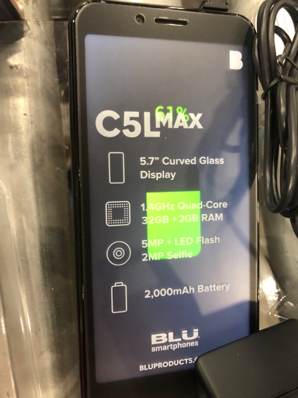 Photo 2 of BLU C5L Max Unlocked (32GB) Smartphone - Black

