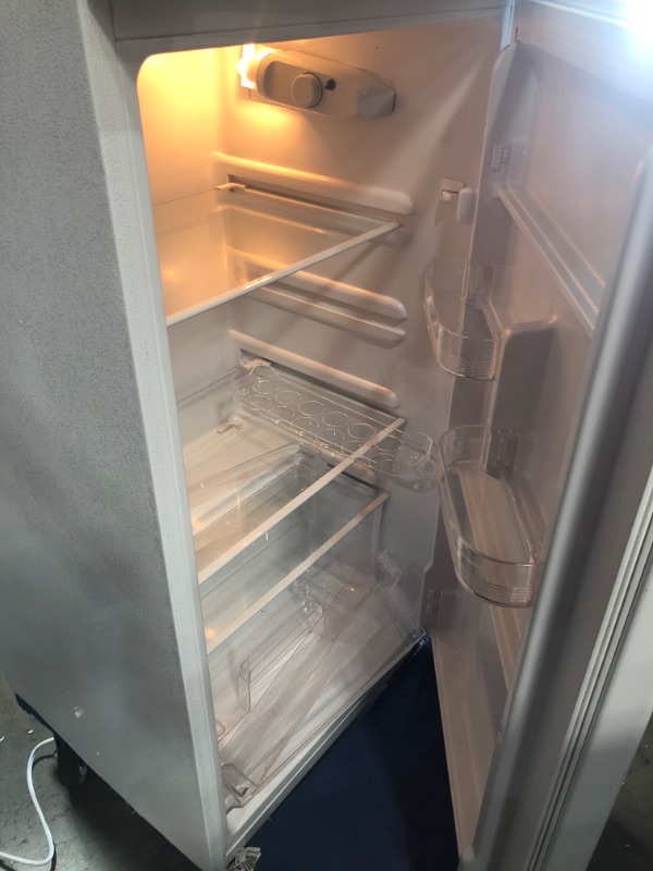 Photo 2 of **DAMAGED** USED** RCA 7.5 Cu. Ft. Top Freezer Refrigerator RFR741, White