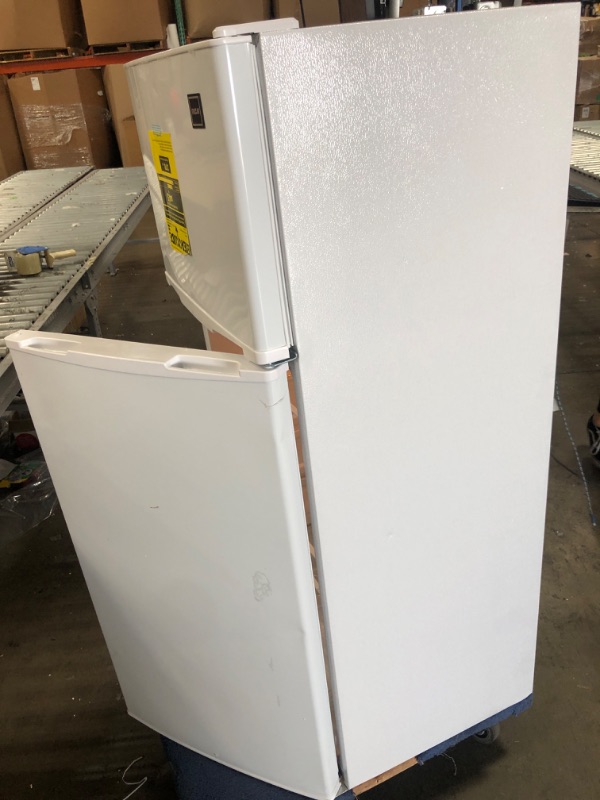 Photo 5 of **DAMAGED** USED** RCA 7.5 Cu. Ft. Top Freezer Refrigerator RFR741, White