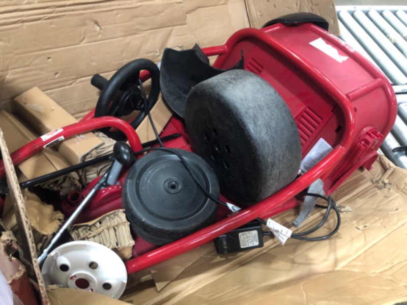 Photo 8 of **DAMAGED**MISSING PARTS** Radio Flyer Ultimate Go-Kart, 24 Volt Outdoor Ride On Toy | Ages 3-8 | 940Z Model , Red
