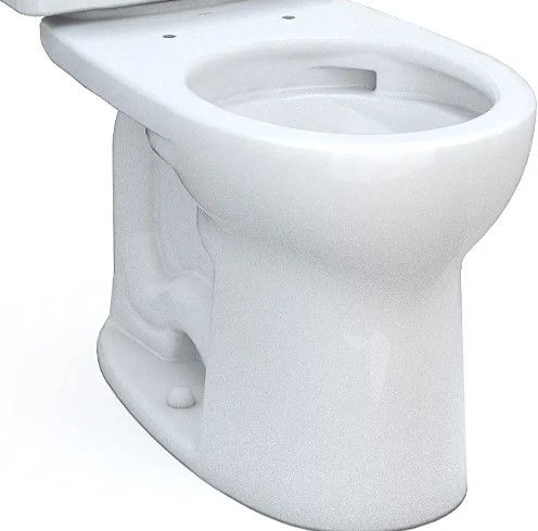 Photo 1 of **BOTTOM ONLY MISSING TOP** TOTO Drake Two-Piece Round 1.28 GPF Universal Height TORNADO FLUSH Toilet with CEFIONTECT, Cotton White - CST775CEFG#01
