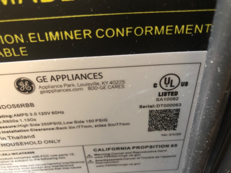 Photo 5 of **TESTED** GE Profile - Opal 2.0 38-lb. Portable Ice Maker Dispenser with Nugget Ice Production, Side Tank, and Built-in Wifi - Satin Black
