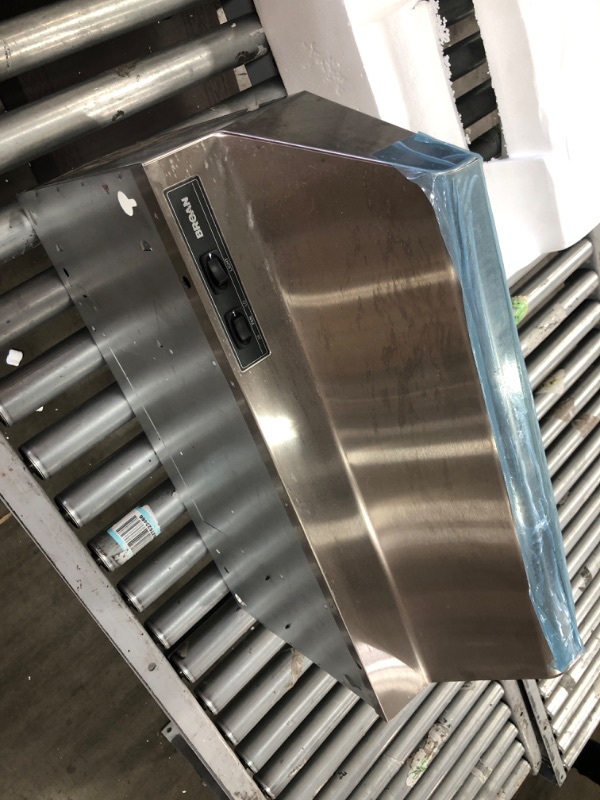 Photo 4 of **LIGHT DAMAGE** Broan-NuTone 40000 Series 24 in. 210 Max Blower CFM Ducted Under-Cabinet Range Hood with Light in Stainless Steel