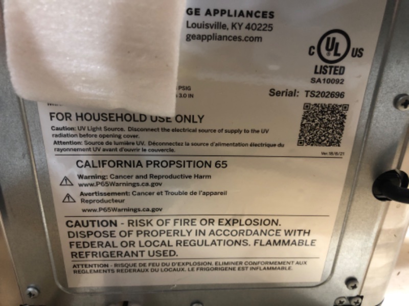 Photo 4 of **DAMAGED* POWERS ON AND MAKES NOISE* GE Profile Opal | Countertop Nugget Ice Maker with Side Tank | Portable Ice Machine Makes up to 24 Lbs. of Ice per Day | Stainless Steel Finish
