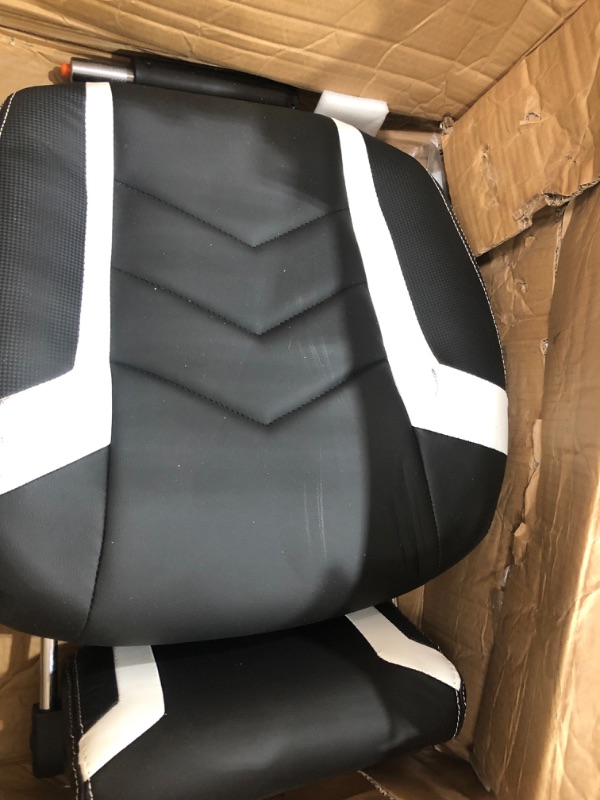 Photo 3 of **MINOR DAMAGE** RESPAWN 110 Racing Style Gaming Chair, Reclining Ergonomic Chair with Footrest, in Black (RSP-110-BLK)-Generation 1.0
