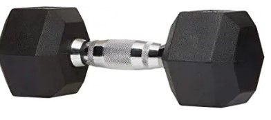 Photo 1 of 25LB Amazon Basics Rubber Encased Hex Dumbbell Hand Weight
