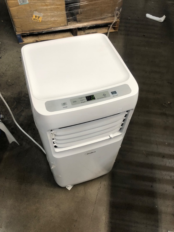 Photo 2 of (NON-FUNCTIONING COOLING; DAMAGED SIDE FRAME) 3-in-1 Portable Air Conditioner, Dehumidifier, Fan, for Rooms up to 150 sq ft, 8,000 BTU (5,300 BTU SACC) control with Remote