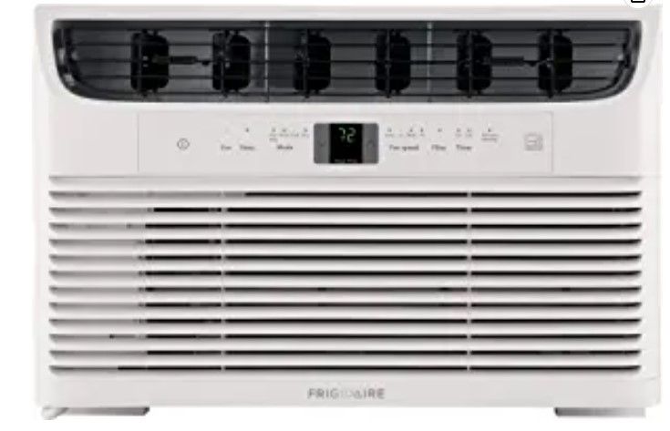 Photo 1 of (DENTED/DAMAGED CORNER) Frigidaire FFRE063WAE Window-Mounted Room Air Conditioner, 6,000 BTU with Multi-Speed Fan, Programmable Timer, Energy Star Certified, in White
