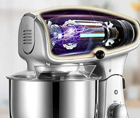 Photo 1 of (SCRATCHED) Die-Cast Stand Mixer, 8 Speeds 600W OSTBA Food Stand Mixer, 5.5Qt Tilt-Head Kitchen Mixer, Dishwasher Safe Stainless Steel Mixing Bowl, Dough Hook, Egg Whisk, Mixer Beater, Splash Guard, Almond Cream
