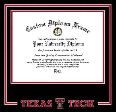 Photo 1 of 20.5" x 20.5" university frames texas tech (DAMAGED FRAME CORNER) 