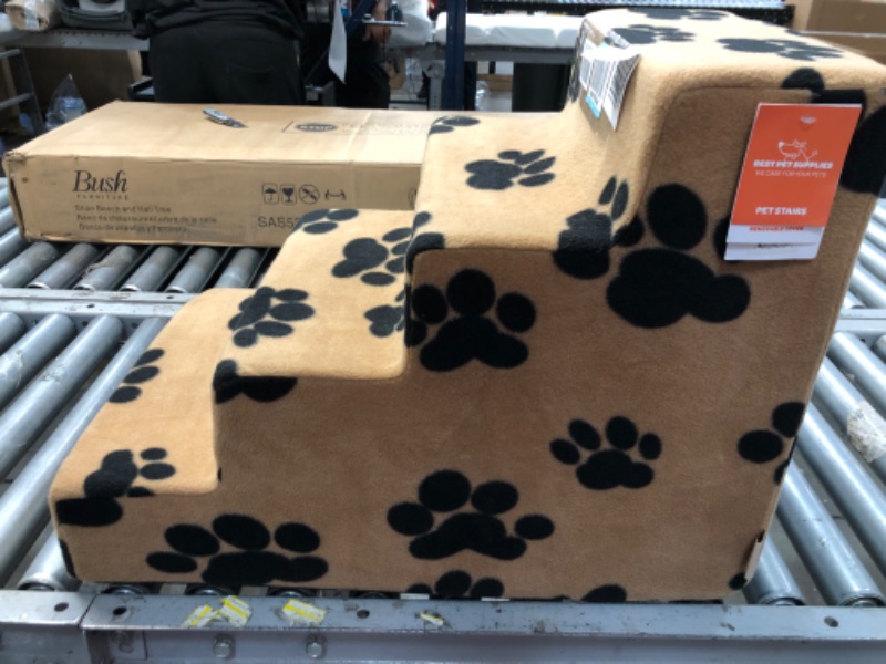 Photo 1 of Best Pet Supplies ST215C-M Foam Pet Stairs/Steps, 4-Step, Beige
