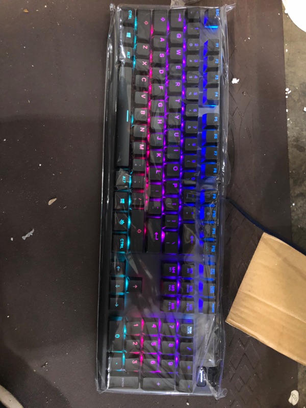 Photo 2 of SteelSeries Apex 5 Hybrid Mechanical Gaming Keyboard – Per-Key RGB Illumination – Aircraft Grade Aluminum Alloy Frame – OLED Smart Display (Hybrid Blue Switch)
