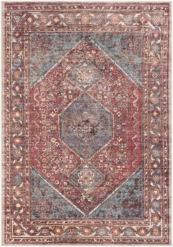 Photo 1 of Amelie AML-2306 6'7" X 9' Rectangle Traditional Rug in Dark Purple Denim Butter Rose Clay Dark
