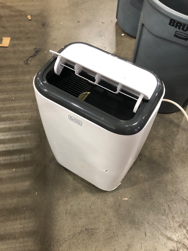 Photo 2 of (PUNCTURED FRONT; MISSING ATTACHMENTS) Black+decker 8,000 BTU Portable Air Conditioner with Remote Control, White