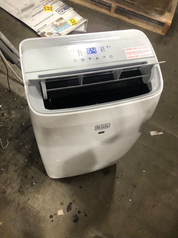Photo 5 of (NON-FUNCTIONING EXHAUST) BLACK+DECKER 14,000 BTU Portable Air Conditioner with Remote Control, White
