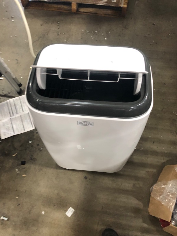 Photo 5 of (MISSING ATTACHMENTS) BLACK+DECKER 14,000 BTU Portable Air Conditioner with Heat and Remote Control, White
