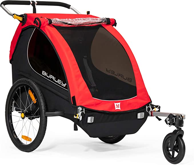 Photo 1 of Burley Honey Bee, 2 Seat Kids Bike Trailer & Stroller, Red
