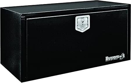 Photo 1 of (DENTED/SCRATCHED) Buyers Products 1703305 Black Steel Underbody Truck Box with T-Handle Latch, 14 x 16 x 36 Inch
