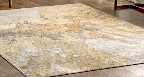 Photo 1 of **DIRTY**
nuLOOM Cyn Abstract Area Rug, 5' Square, Gold
