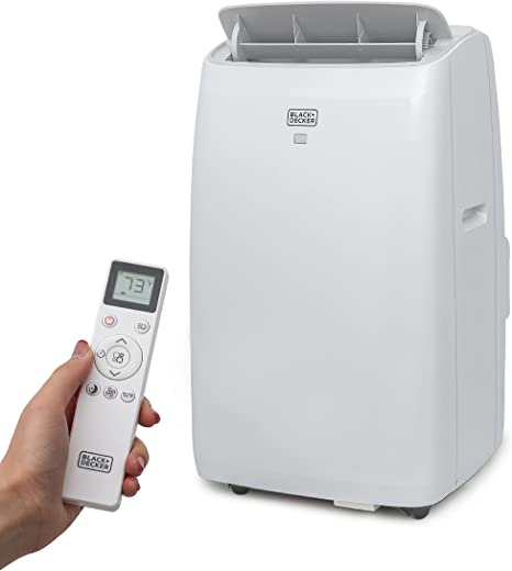 Photo 1 of (BENT/CRACKED ATTACHMENTS) BLACK+DECKER 14,000 BTU Portable Air Conditioner with Remote Control, White
