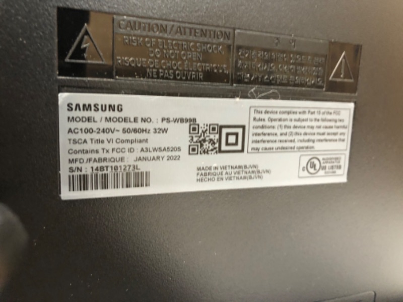 Photo 7 of (DAMAGED EDGES OF SUB;) Samsung HW-Q990B Adaptive Soundbar with Surround Sound 