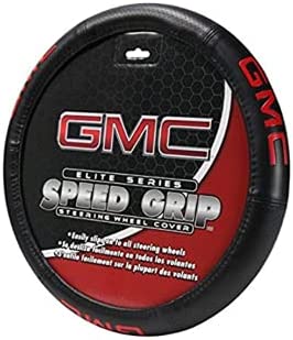 Photo 1 of (TORN IN HALF) Plasticolor 006731R01 'GMC' Speed Grip Steering Wheel Cover
