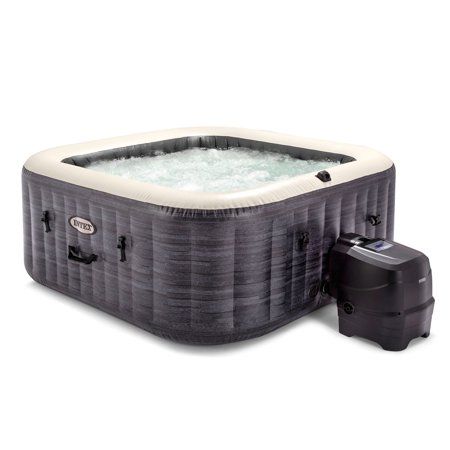 Photo 1 of ***PARTS ONLY*** Intex 28449EP PureSpa Plus Greystone Inflatable Square Hot Tub Spa, 83 X 28"
