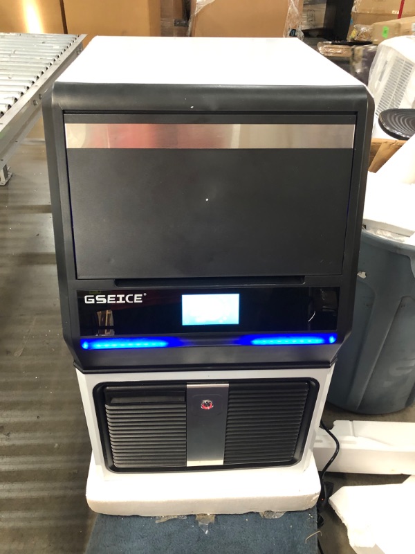 Photo 1 of GSEICE Commercial Ice Maker Machine, 100lbs/24H Under Counter Ice Machine with 34lbs Storage Ice Bin, Stainless Steel Small Ice Maker Ideal for Home Coffee Shop Bars and Restaurant
