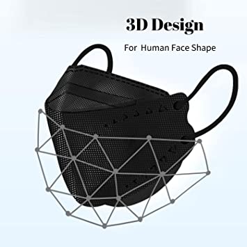 Photo 1 of 360PCS KF94 Mask, 4 Layers Non-woven KF94 Face Masks 3D Fish Type Protection