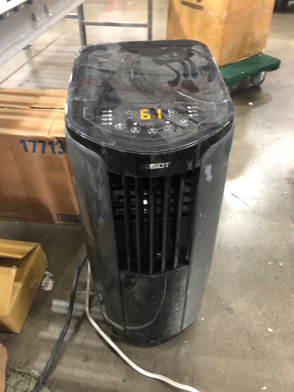 Photo 6 of 10,000 BTU Portable Air Conditioner with Built-In Dehumidifier in Gray
