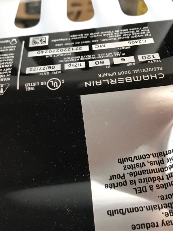Photo 5 of Chamberlain C2405 C2405T Smart myQ Smartphone Controlled-Long Lasting Chain Drive, Blue Garage Door Opener & Chamberlain Group G8808CB-P Chamberlain 8808CB 8-Foot, Compatible Whisper Drive Plus Models
