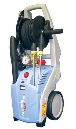 Photo 1 of KranzleUSA K1122TST Cold Water Electric Commercial Pressure Washer with Auto On-Off, GFI and 50' Wire Braided Hose on Hose Reel, 1400 PSI, 2.0 GPM, 110V, 15A
