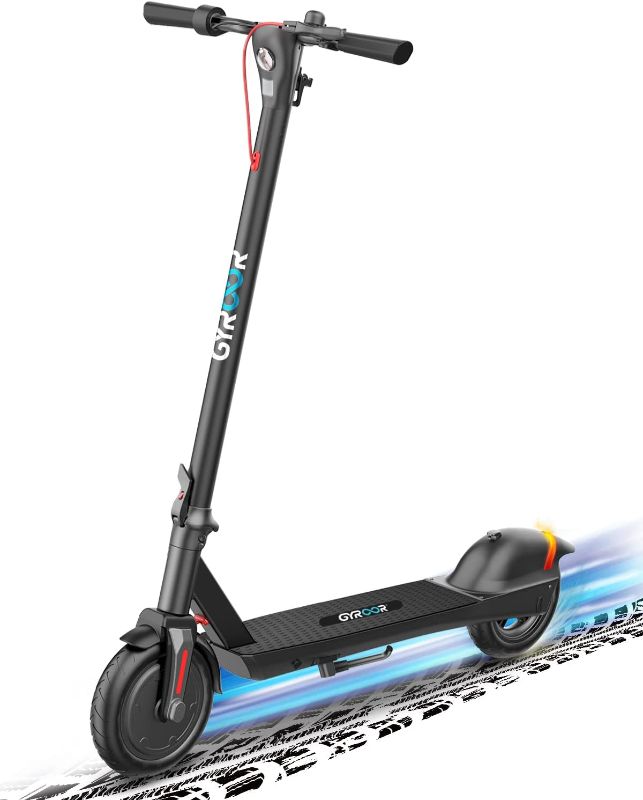 Photo 1 of Gyroor Electric Scooter Adults, Updated 23 Miles Long-Range Battery, 19 Mph with Powerful 380W Motor, 8.5" Pneumatic Tire Folding Electric Scooter for Commuting and Travel with Double Braking System
