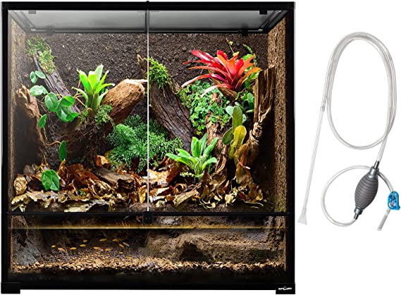Photo 1 of REPTI ZOO Large Paludarium Tank 96 Gallon, Wide & Tall Reptile Tank 36" x 18"x 36" for Reptile Amphibian Pets, Bio Deep Base 10", Double Hinge Door, Siphon Gravel Cleaner Set Included